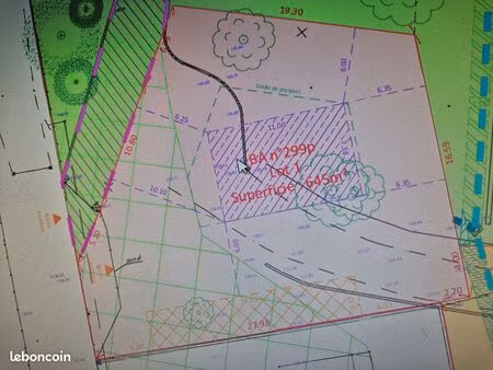 terrain 645 m² saint leu la foret