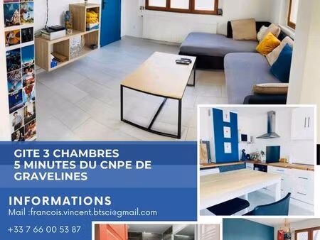 gite 3 chambres proche cnpe gravelines