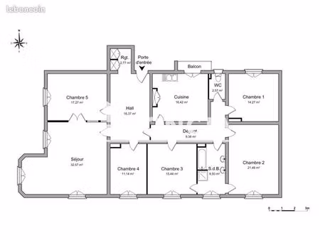 appartement 6 pièces 168 m²