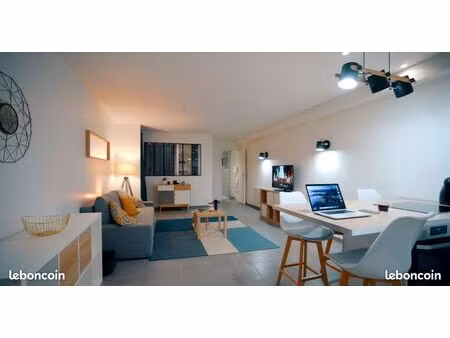 magnifique t2 meublé et rénové haut de gamme avec jardin