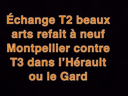 échange acm ou autre bailleurs sociaux dans le 34 ou le 30