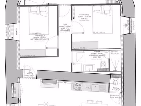 à louer – t4 rénové – villeneuve-de-berg (centre)