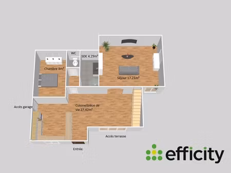 maison 3 pièces - 83 m²