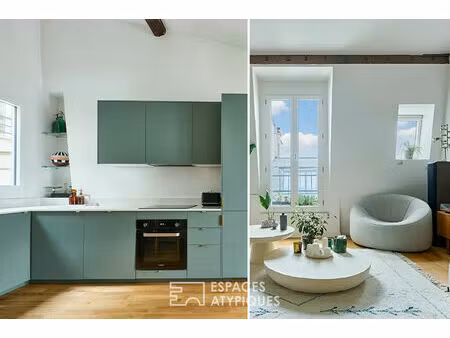 dernier étage traversant rénové - quartier lorette-martyrs