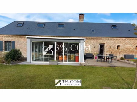 secteur huppy  longère 178 m² hab 4 ch - zero travaux - dpe c -