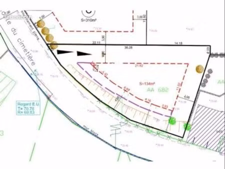 parcelle viabilisée de 466m2