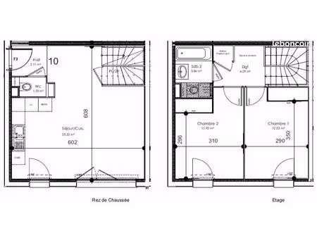 duplex 3 pièces 61 m²