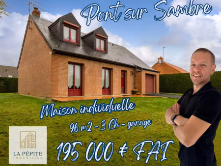 achat maison 5 pièces 96m² pont sur sambre 59138