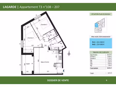 vente appartement albi 81000 - - surface privée