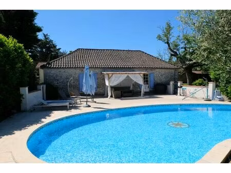 maison de caractère en pierre avec maison d'amis et piscine