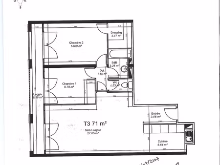 appartement 3 pièces - 70 m²