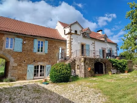 ferme en pierre restaurée avec piscine  annexe & gîte