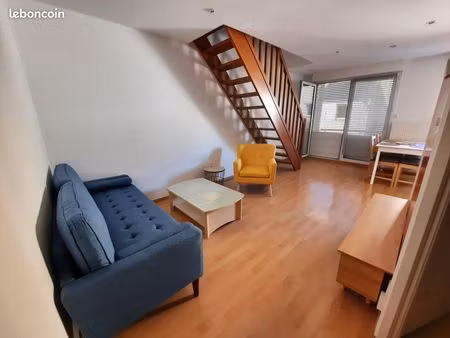 t2 duplex - st herblain bourg - meublé