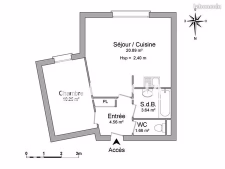 appartement 2 pièces 41 m²