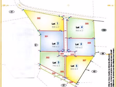 terrain à vendre dans lotissement