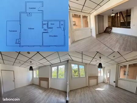 f2 bis 48m2+terrasse rue babylone proche chenieux