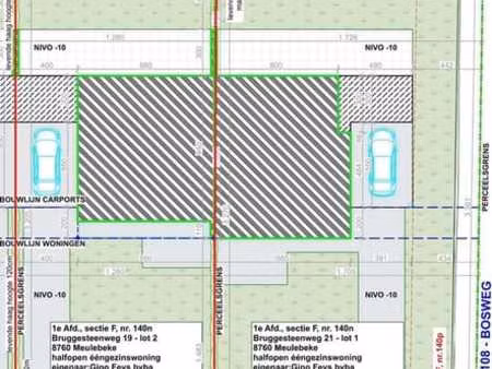 ruim bouwperceel van 566 m² of 414 m² in meulebeke