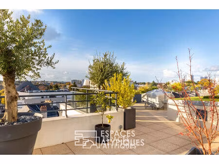 100m² au dernier étage avec terrasse panoramique sur nantes de 130m²