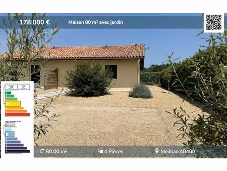 maison meublée  2 chambres avec jardin