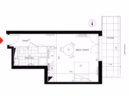 location appartement 1 pièce 31 m² à saint-denis (93200)  805 €