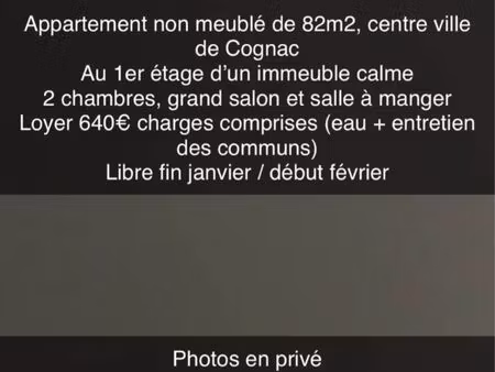 appartement non meublé 82m2