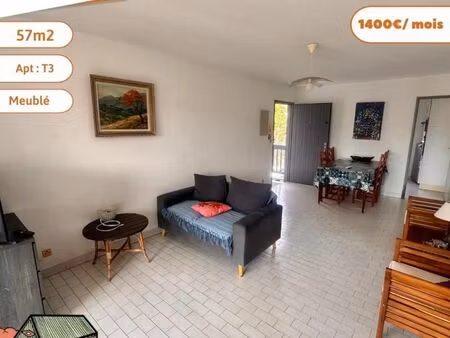 appartement 3 pièces 57 m²