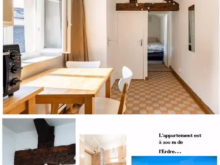 2 pièces (rare) meublé calme  rénové  lumineux (3iè)  sans vis-à-vis + grenier  entre hype