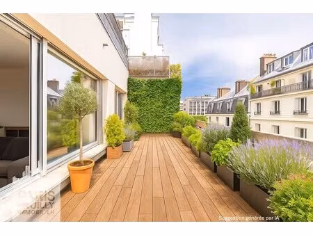 neuilly sur seine - sablons - 3 pieces en etage eleve + terrasse + poss. pkg