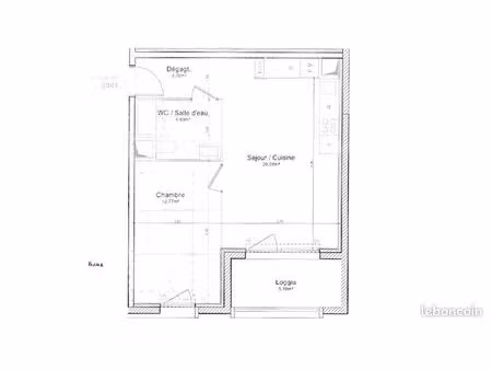 appartement 2 pièces 43 m²