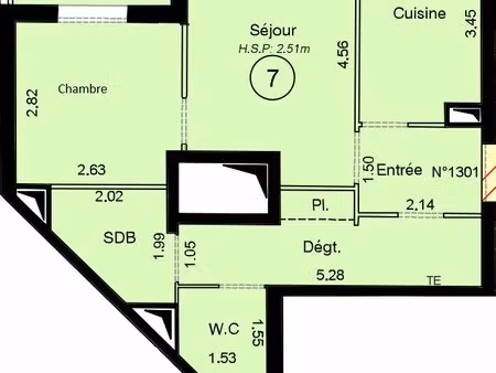 appartement 2 pièces de 43 m² à lieusaint