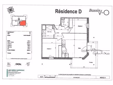 residence bassin vo t3 a louer