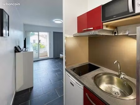 studio meublé rénové + balcon + place de parking