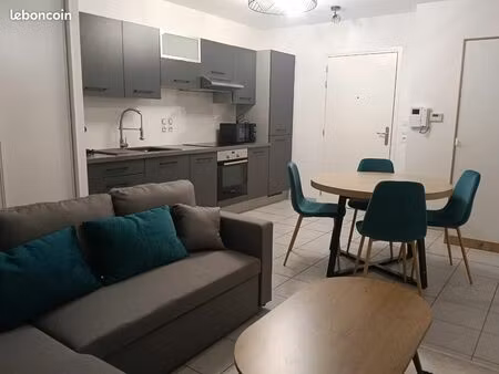 appartement t2 meublé de 40m2 en rdj dans résidence récente