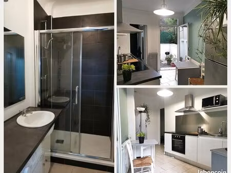 à louer – t1 meublé rénové (28 m²) avec cour privative – villemomble centre