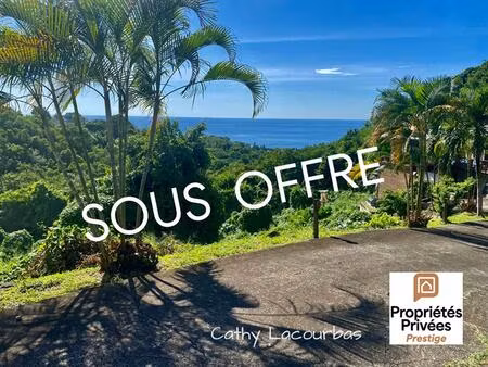urgent - terrain constructible vue mer - bouillante 7709 m2
