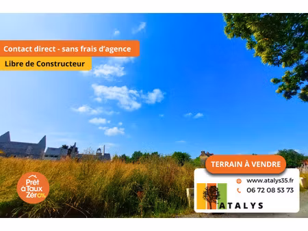 vente terrain 350 m² pleugueneuc (35720)