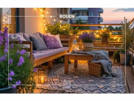 vente appartement neuf 2 pièces 45m2 rouen - 137941 € - surface privée