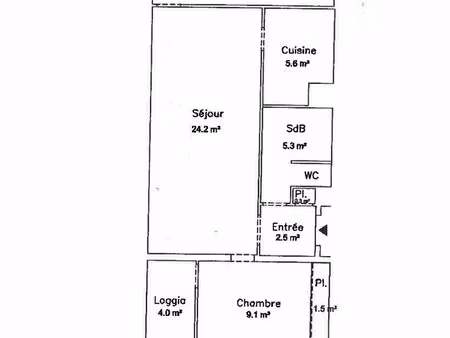 appartement 2pieces en étage élevé  vue imprenable  proche de toutes commodités