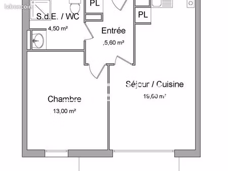 appartement 2 pièces 42 m²