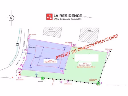 vente terrain 478 m² à riviere salee (97215)  90 000 €