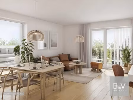 appartement 3 pièces de 64 m² avec balcon