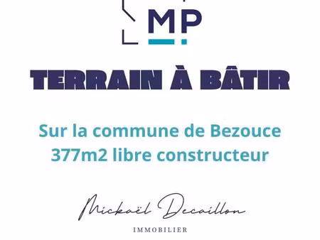 terrain constructible à vendre