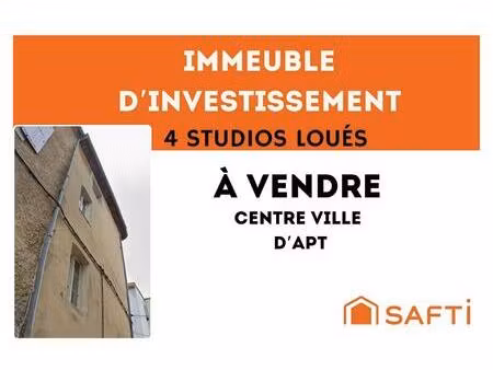 immeuble de rapport à forte rentabilité – centre-ville d'apt (84400)