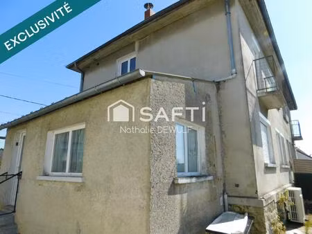 maison corbeny 02820  3 chambres  jardin  sous-sol  pompe à chaleur.