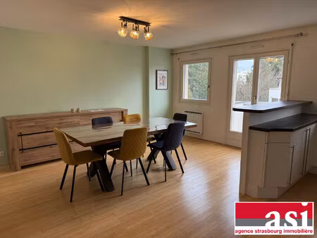 robertsau  3/4 pièces meublé avec garage