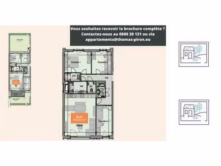 appartement à vendre avec terrasse et 3 chambres   mons (vbd72407)