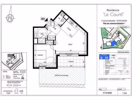 vente appartement 2 pièces à arzon (56640) : à vendre 2 pièces / 45m² arzon