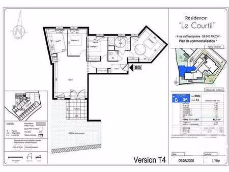 vente appartement 4 pièces à arzon (56640) : à vendre 4 pièces / 85m² arzon