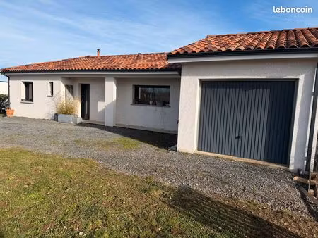 fauch  maison t4 de plain-pied de 100 m² avec garage sur terrain de 1000 m²