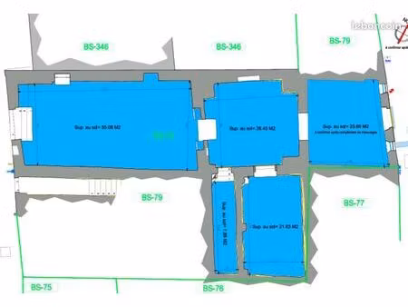 grand local commercial centre-ville  murs (libres)